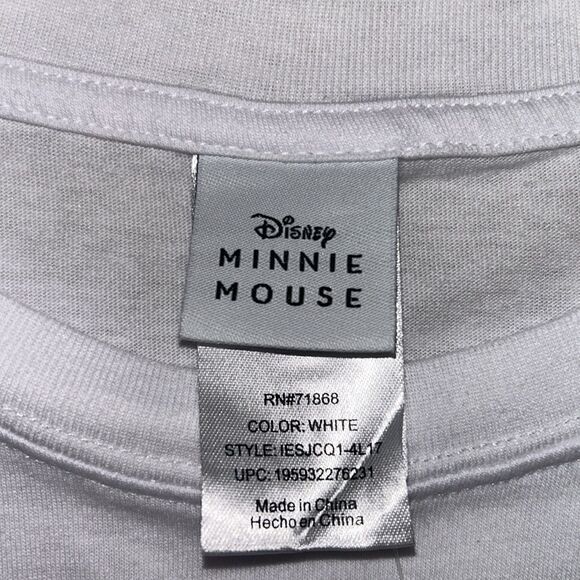 NEW Disney Minnie Mouse White Tee Shirt - Picture 4 of 5